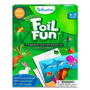 Skillmatics Art & Craft Activity : Foil Fun | No Mess Art, Gifts for Kids Ages 4 to 9 | Create 10 Unique & Sparkly Animal Themed Pictures from Grasper Global Inc Private