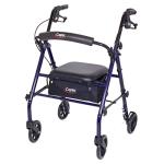 Carex Steel Rollator Walker with Seat and Wheels - Rolling Walker for Seniors - Walker Supports 350lbs, Foldable, For Those 5'0" to 6'1" by Carex