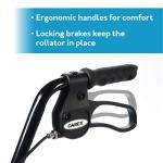 Carex Steel Rollator Walker with Seat and Wheels - Rolling Walker for Seniors - Walker Supports 350lbs, Foldable, For Those 5'0" to 6'1" by Carex