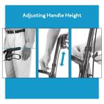 Carex Steel Rollator Walker with Seat and Wheels - Rolling Walker for Seniors - Walker Supports 350lbs, Foldable, For Those 5'0" to 6'1" by Carex