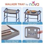 NOVA Walker Tray, Food Tray with 2 Cup Holders for Folding Walker, Fits on Most Folding Walkers, 1 Count (Pack of 1) from NOVA - Ortho-Med, Incorporated