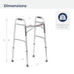 Drive Medical 10200-1 Deluxe Two Button Folding Walker, Silver from Drive Medical
