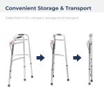 Drive Medical 10200-1 Deluxe Two Button Folding Walker, Silver from Drive Medical