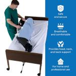 Patient Aid 34" x 72" Positioning Bed Pad with Handles | Incontinence Mattress Bedding Protector Liner Underpad | with Straps for Easy Lift Transfer | Reusable Washable Waterproof | Hospital Quality by Patient Aid