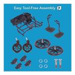 Carex Transport Wheelchair With 19 inch Seat - Folding Transport Chair with Foot Rests - Foldable Wheel Chair for Travel and Storage, 1 Count from Carex Health Brands