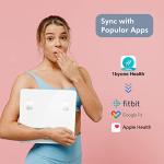 1byone Digital Body Fat Scale, Bluetooth Weight Scale BMI Scale, Bathroom Smart Scale with Body Composition Analyzer, Health Monitor with 14 Body Index, 400lbs by 1 BY ONE