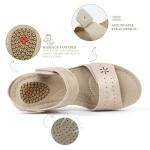JABASIC Women Comfortable Sandals Orthotic Walking Sandals Orthopedic Arch Support Sandals (Size 7,New Beige) by 
