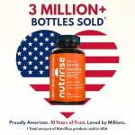 Organic Ashwagandha Capsules - High Potency 1300 mg: Ultimate Natural Sleep Support, Immune Support, Focus, and Energy Supplement with Black Pepper for Wellbeing and Vitality by NutriRise