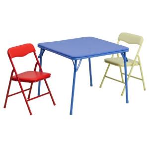 Flash Furniture Kids Colorful 3 Piece Folding Table and Chair Set from Flash Furniture