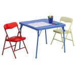 Flash Furniture Kids Colorful 3 Piece Folding Table and Chair Set from Flash Furniture