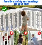 Stairway Net - Baby Safety Rail â Balcony Railing Guard -10ft L x 2.64ft H â Banister Proofing Stair Net for Child, Small pet,Toy- Indoor & Outdoor(White) by Ewaves