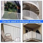Stairway Net - Baby Safety Rail â Balcony Railing Guard -10ft L x 2.64ft H â Banister Proofing Stair Net for Child, Small pet,Toy- Indoor & Outdoor(White) by Ewaves
