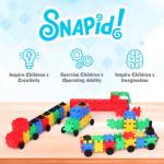 SNAPZ Building Bricks 400 Pcs Connecting Toy - Strong Durable Colorful Block Set w Storage, Interlinking Construction Blocks for Kids - STEM Development, Creativity and Educational Children Toys, 4+ from Play Build