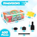 SNAPZ Building Bricks 400 Pcs Connecting Toy - Strong Durable Colorful Block Set w Storage, Interlinking Construction Blocks for Kids - STEM Development, Creativity and Educational Children Toys, 4+ from Play Build