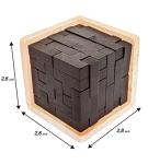 Original 3D Wooden Brain Teaser Puzzle by Sharp Brain Zone. Genius Skills Builder T-Shape Pieces. Educational Toy for Kids and Adults. Desk Toys for Gift(Original) from Boxiki