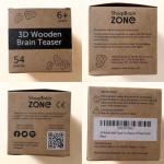 Original 3D Wooden Brain Teaser Puzzle by Sharp Brain Zone. Genius Skills Builder T-Shape Pieces. Educational Toy for Kids and Adults. Desk Toys for Gift(Original) from Boxiki