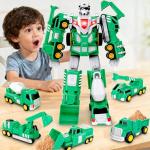 Toys for 3 4 5 6 7 Year Old Boys - Construction Transform Robot Kids Toys Cars | STEM Building Toddler Toys for Kids Ages 4-8 | 5 in 1 Construction Toys Christmas Birthday Gifts for Boys Girls Kids by Laradola