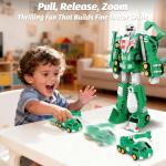 Toys for 3 4 5 6 7 Year Old Boys - Construction Transform Robot Kids Toys Cars | STEM Building Toddler Toys for Kids Ages 4-8 | 5 in 1 Construction Toys Christmas Birthday Gifts for Boys Girls Kids by Laradola