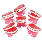 The Dreidel Company Wind Up Teeth Chomping & Chattering Teeth Toys for Kids Birthday Party Favors, Novelty and Gag Gifts, 1.75" Inches (2-Pack) from The Dreidel Company