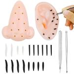 2 PCS Funny Pimple Popping Stress Relief Toy Set Squeeze Out Blackheads in Nose to Relieve Stress Novelty Toys Gifts (D) by KRYCRHIA