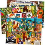1000 Piece Jigsaw Puzzles for Adults - Set of 3 Puzzles for Men and Women by QUOKKA - Funny Animals for Kids Ages 8-12 and Up - Colourful Game with Cats Dogs Pets for Family from Adducate Ukraine LLC
