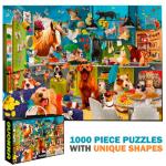 1000 Piece Jigsaw Puzzles for Adults - Set of 3 Puzzles for Men and Women by QUOKKA - Funny Animals for Kids Ages 8-12 and Up - Colourful Game with Cats Dogs Pets for Family from Adducate Ukraine LLC