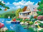 300 Piece Jigsaw Puzzle For Adult, Family, Or Kids - Lakeside Memories By Masterpieces - 18"X24" - Family Owned American Puzzle Company by MasterPieces PuzzleÂ Company