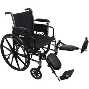 ProBasics Lightweight Wheelchair for Adults - Flip Back Height Adjustable Desk Arms with Elevating Leg Rest - 16" x 16" Seat from Roscoe Medical, Inc.