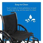 ProBasics Lightweight Wheelchair for Adults - Flip Back Height Adjustable Desk Arms with Elevating Leg Rest - 16" x 16" Seat from Roscoe Medical, Inc.