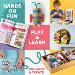 Arts and Crafts for Kids - Art Supplies Craft Kits for Boys & Girls - Includes 3000+ pcs The Ultimate Craft Box with 99 Activities Book for Ages 4-6, 6-8, 8-12 by A&R CO.