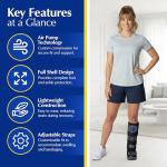 Lightweight Medical Full Shell Walking Boot with Air Pump- Tall- Orthopedic Cam Boot for Foot Pain Recovery, Sprained Ankle, Stress Fracture, Broken Foot, Achilles Tendonitis by Brace Direct by Brace Direct