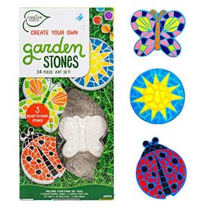 Creative Roots Paint Your Own Butterfly, Ladybug & Sun Stepping Stone - Kids Arts & Crafts Painting Kit - Fun Indoor or Outdoor Activity for Girls and Boys by Horizon Group USA