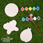 Creative Roots Paint Your Own Butterfly, Ladybug & Sun Stepping Stone - Kids Arts & Crafts Painting Kit - Fun Indoor or Outdoor Activity for Girls and Boys by Horizon Group USA