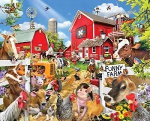 White Mountain Puzzles Funny Farm Seek and Find - 1000 Piece Jigsaw Puzzle from White Mountain Puzzles, Inc.