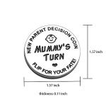 New Dad Mom Gifts Funny Decision Making Coin, New Baby Gift for Parent Mummy Daddy Pregnancy Women First Time to be Moms Dads Mother's Day Father's Day Gifts Double Sided from Vichona