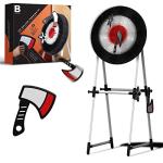 The Black Series Axe Throwing Target Set, 3 Throwing Axes and Bristle Target, Active and Safe Play, Blunted Edges and Lightweight Plastic, Indoor or Outdoor Use and Backyard Fun by MerchSource