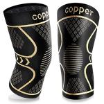 Copper Knee Braces for Knee Pain 2 Pack, Knee Compression Sleeve Support for Men and Women, Medical Grade Knee Pads for Running, Hiking, Working, Arthritis, ACL, Meniscus Tear, Joint Pain Relief from Qishytio