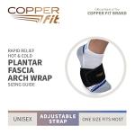 Copper Fit Rapid Relief Plantar Fascia Arch Foot Wrap with Hot/Cold Therapy, Adjustable by Copper Fit