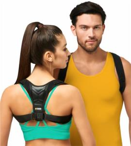 Back Brace Posture Corrector for Women and Men, Adjustable Upper Back Brace and Shoulder Brace Straightener, Back Straightener for Men, Upper Back Corrector to Reveal Discomfort from Neck and Shoulder (30-50") by HALLWAY STORIES