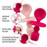 Silicone Baby Spoons for Baby Led Weaning 2-Pack, First Stage Baby Feeding Spoon Set Gum Friendly BPA Lead Phthalate and Plastic Free, Great Gift Set (Pink) from Sperric