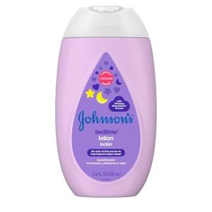 Johnson's Moisturizing Bedtime Baby Body Lotion with Coconut Oil & NaturalCalm Essences to Help Relax Baby, Hypoallergenic & Free of Parabens, Phthalates & Dyes Baby Skin Care, 13.6 fl. oz (Pack of 3) by Johnson's Baby