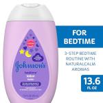 Johnson's Moisturizing Bedtime Baby Body Lotion with Coconut Oil & NaturalCalm Essences to Help Relax Baby, Hypoallergenic & Free of Parabens, Phthalates & Dyes Baby Skin Care, 13.6 fl. oz (Pack of 3) by Johnson's Baby