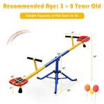 Costzon Kids Seesaw Swivel Teeter Totter Playground Equipment, 360 Degree Rotation, Heavy Duty Indoor Outdoor Play Equipment for Kids, Children, Suitable for Home, Backyard (Upgrade Metal Seesaw) by Costzon