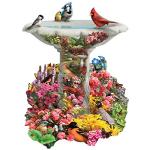 Bits and Pieces - 750 Piece Shaped Puzzle - Garden Birdbath, Busy Bird Fountain - by Artist Alan Giana - 750 pc Jigsaw by Melville Direct