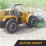 Top Race 10 Channel Full Functional Remote Control Front Loader Construction Tractor, Full Metal Bulldozer Toy Can Dig up to 3.5 Lbs, 1:14 Scale, Remote Control Construction Vehicles TR-213 by Top Race