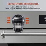 EUDEMON Child Safety Heat-Resistant Oven Door Lock, Oven Front Lock for Kids Easy to Install, Use 3M Adhesive,No Screws or Drill (Clear-Black) from Ningbo Eudemon Child Protective Equipment Co., Ltd.