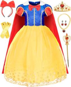 FUNNA Costume Princess Dress for Toddler Girls with Accessories, 4-5T Yellow by FUNNA
