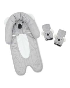 Travel Bug Baby & Toddler 3-Piece Head Support & Strap Covers Set for Car Seats, Strollers & Bouncers â¦ (Koala) by Goldbug