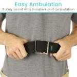 Vive Gait Belt (60 Inch) - Transfer Assist Device for Seniors, Elderly, Pediatric, Bariatric, Occupational and Physical Therapy - Medical Nursing Safety Long Gate Strap with Quick Release Metal Buckle from Vive Health