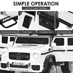 Costzon Ride on Car, Licensed Mercedes-Benz Maybach G650S, 12V Battery Powered Toy w/ 2 Motors, 2.4G Remote Control, 3 Speeds, Lights, Horn, Music, Truck, Electric Vehicle for Kids (White) by Costzon